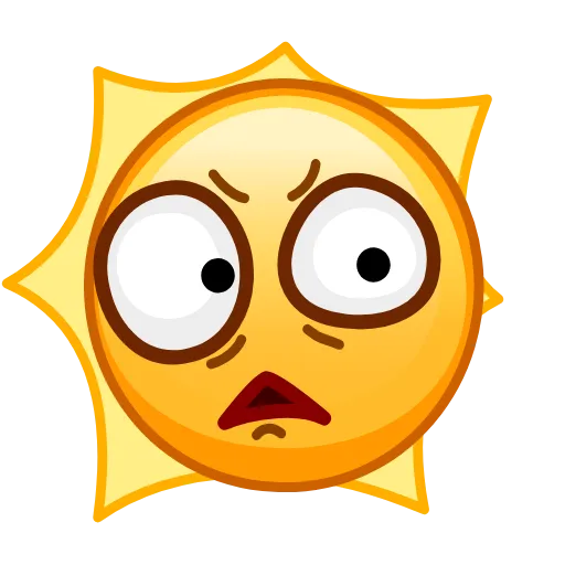 😨 Стикер «Sun Emoji» для Telegram