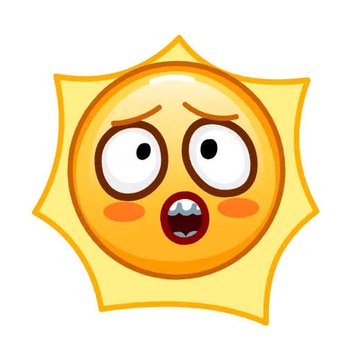 😓 Стикер «Sun Emoji» для Telegram