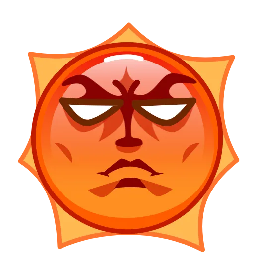😡 Стикер «Sun Emoji» для Telegram