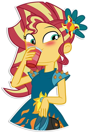 🥃 Стикер «Sunset Shimmer [EG]» для Telegram