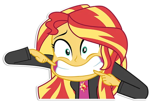 😁 Стикер «Sunset Shimmer [EG]» для Telegram
