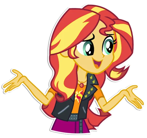 👐 Стикер «Sunset Shimmer [EG]» для Telegram