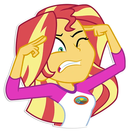😬 Стикер «Sunset Shimmer [EG]» для Telegram