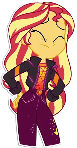 😣 Стикер «Sunset Shimmer [EG]» для Telegram