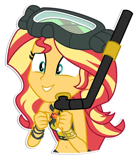 🙏 Стикер «Sunset Shimmer [EG]» для Telegram