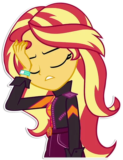 🤦‍♀️ Стикер «Sunset Shimmer [EG]» для Telegram