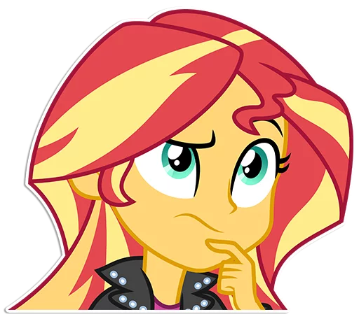 🤔 Стикер «Sunset Shimmer [EG]» для Telegram