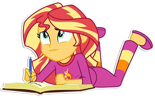 🖌 Стикер «Sunset Shimmer [EG]» для Telegram