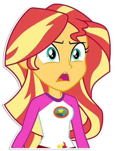 😠 Стикер «Sunset Shimmer [EG]» для Telegram