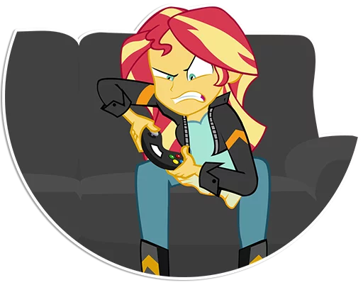 🕹 Стикер «Sunset Shimmer [EG]» для Telegram