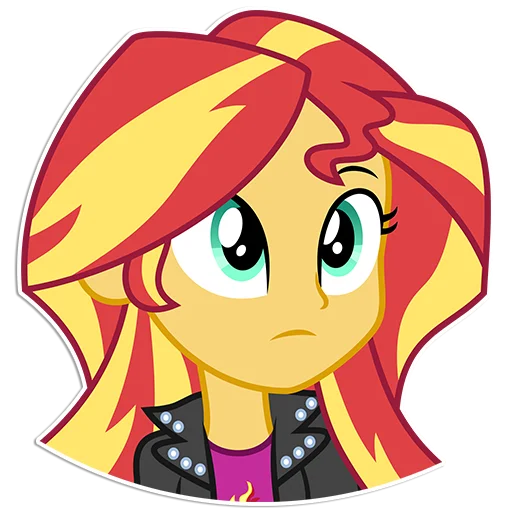 😕 Стикер «Sunset Shimmer [EG]» для Telegram