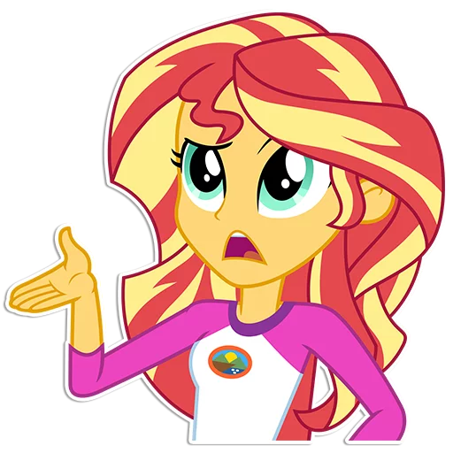 😟 Стикер «Sunset Shimmer [EG]» для Telegram