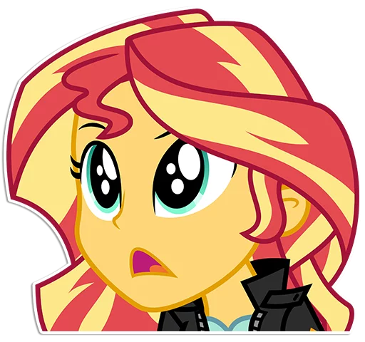 😧 Стикер «Sunset Shimmer [EG]» для Telegram