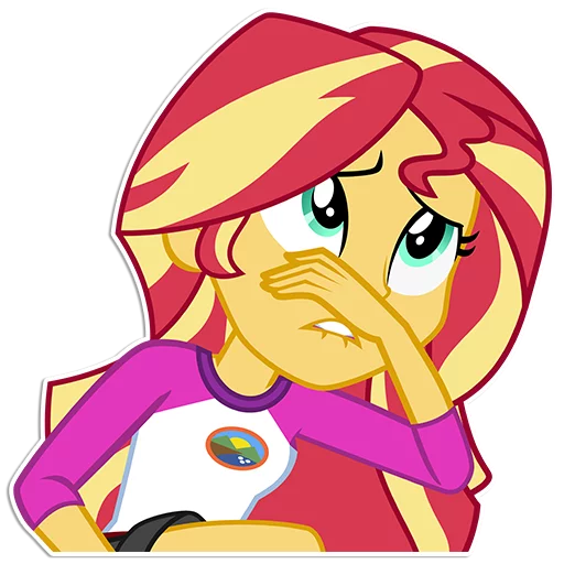 😣 Стикер «Sunset Shimmer [EG]» для Telegram