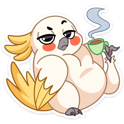 ☕️ Стикер «Папуг Солнышко» для Telegram