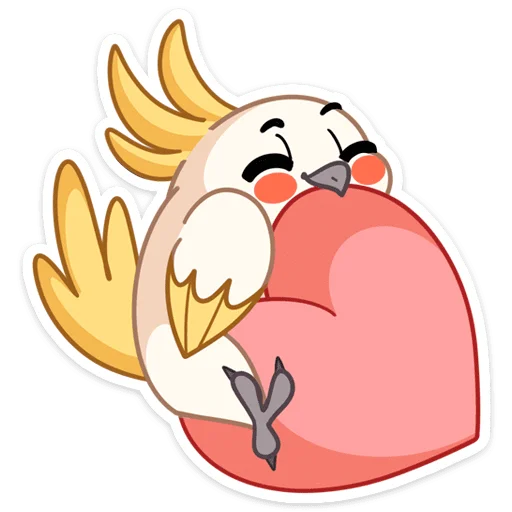 ❤️ Стикер «Папуг Солнышко» для Telegram