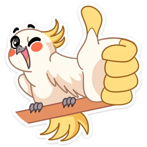 👍 Стикер «Папуг Солнышко» для Telegram