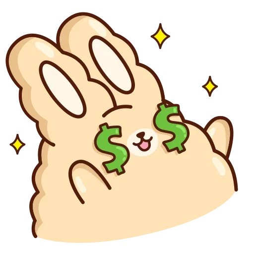 🤑 Стикер «Кролик Супчик» для Telegram
