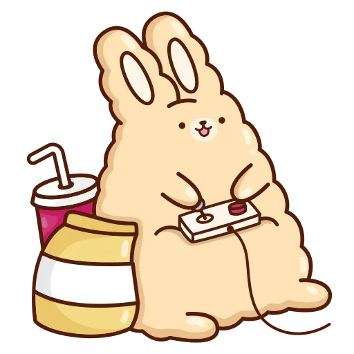 🎮 Стикер «Кролик Супчик» для Telegram