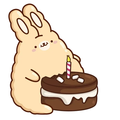 🎂 Стикер «Кролик Супчик» для Telegram