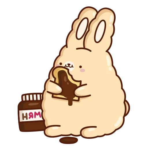 🍯 Стикер «Кролик Супчик» для Telegram