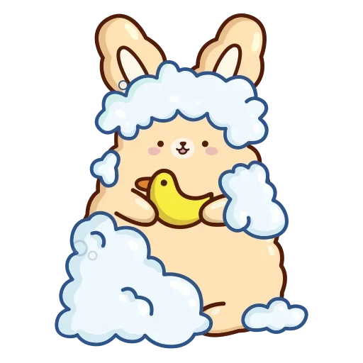 🛁 Стикер «Кролик Супчик» для Telegram