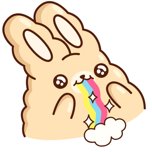 🌈 Стикер «Кролик Супчик» для Telegram