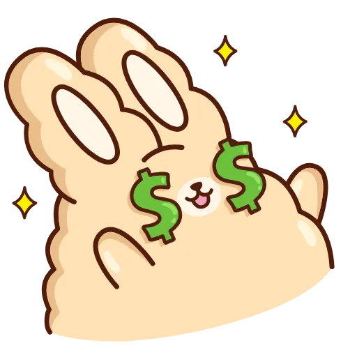🤑 Стикер «Кролик Супчик» для Telegram