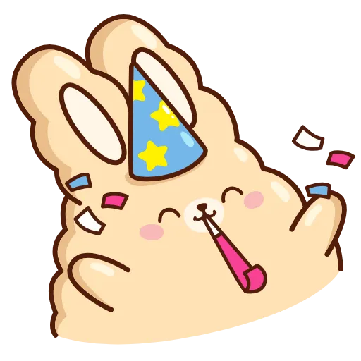 🥳 Стикер «Кролик Супчик» для Telegram