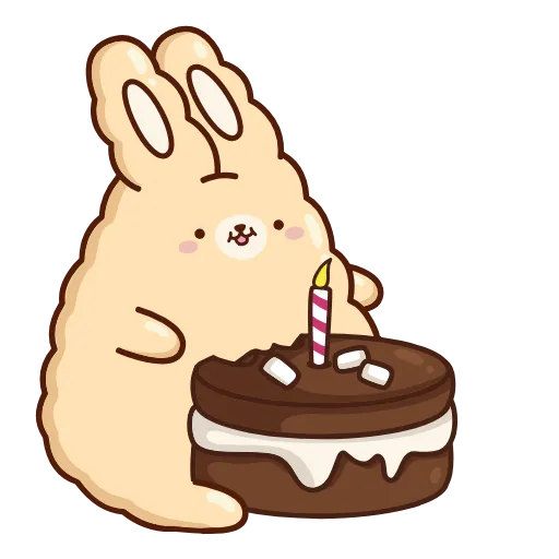 🎂 Стикер «Кролик Супчик» для Telegram