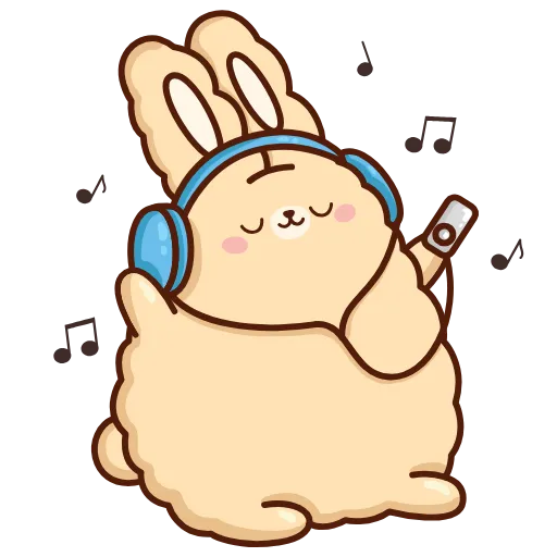 🎧 Стикер «Кролик Супчик» для Telegram