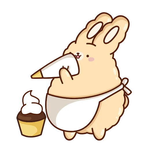 🧁 Стикер «Кролик Супчик» для Telegram