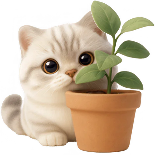 🪴 Стикер «Супер милый кот» для Telegram