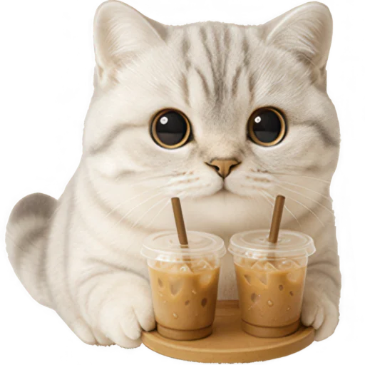 ☕️ Стикер «Супер милый кот» для Telegram