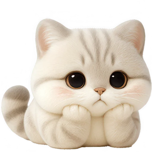 🥺 Стикер «Супер милый кот» для Telegram