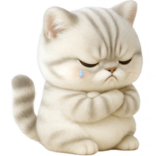 😣 Стикер «Супер милый кот» для Telegram