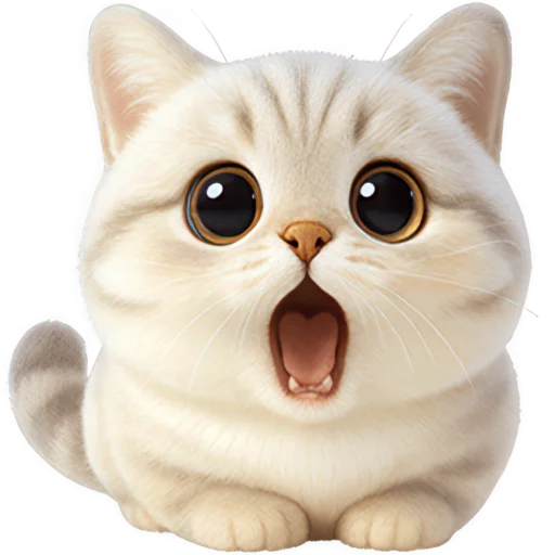😱 Стикер «Супер милый кот» для Telegram