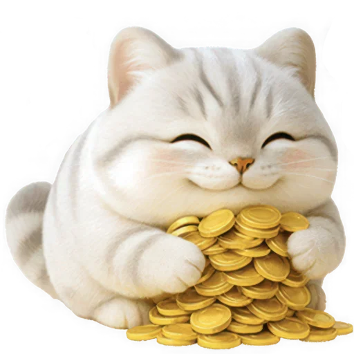 🤑 Стикер «Супер милый кот» для Telegram