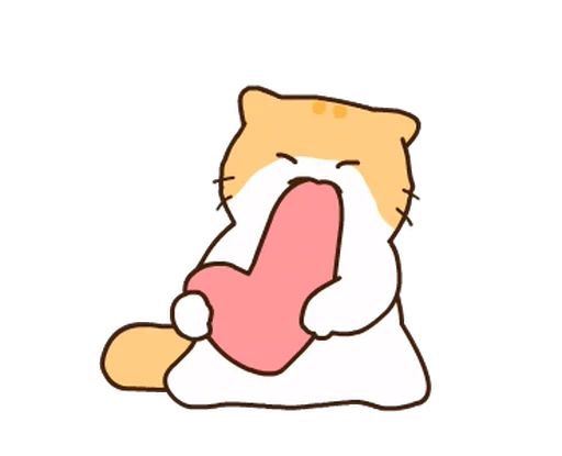 ❤️ Стикер «котик ૮꒰» для Telegram