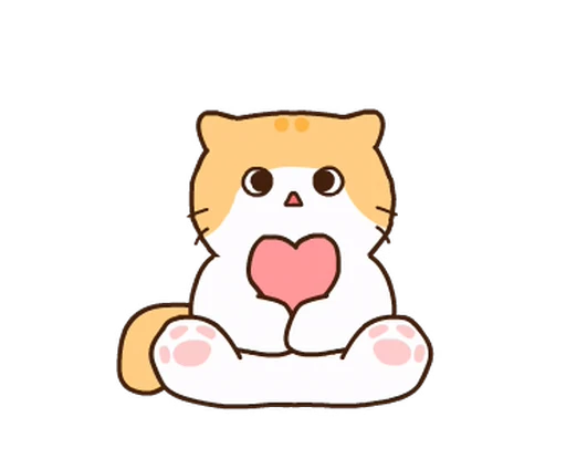 ❤️ Стикер «котик ૮꒰» для Telegram