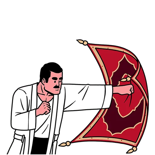 🥸 Стикер «Супергерои носят усы Без Текста» для Telegram