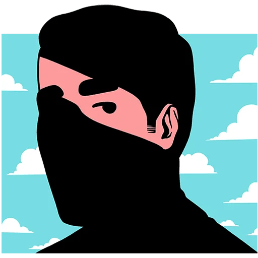🥸 Стикер «Супергерои носят усы Без Текста» для Telegram