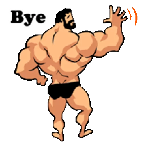 Стикерпак Super Muscle Man для Telegram