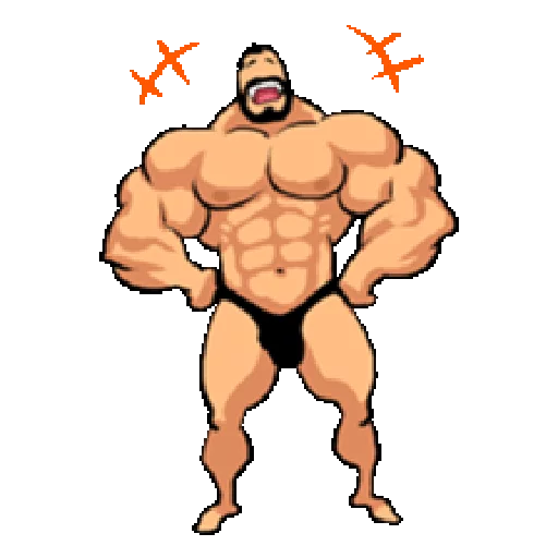 😆 Стикер «Super Muscle Man» для Telegram
