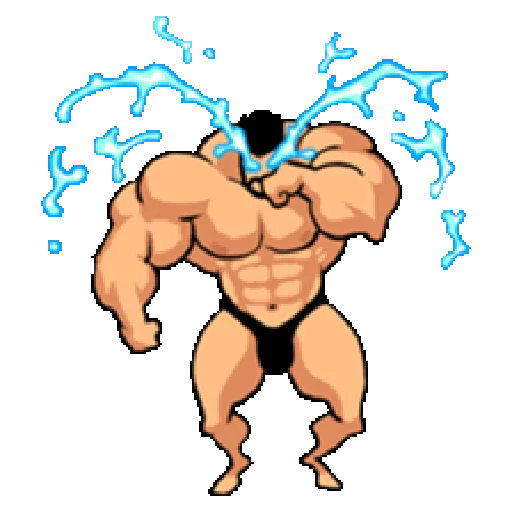 😭 Стикер «Super Muscle Man» для Telegram