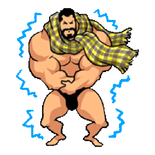 ❄ Стикер «Super Muscle Man» для Telegram