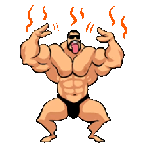 ☀ Стикер «Super Muscle Man» для Telegram