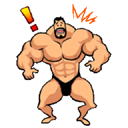 ❗ Стикер «Super Muscle Man» для Telegram