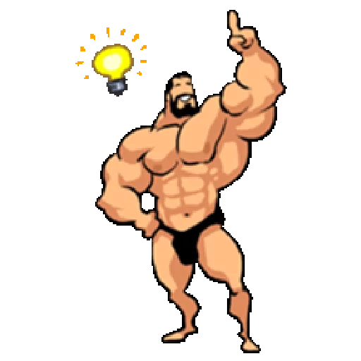 💡 Стикер «Super Muscle Man» для Telegram