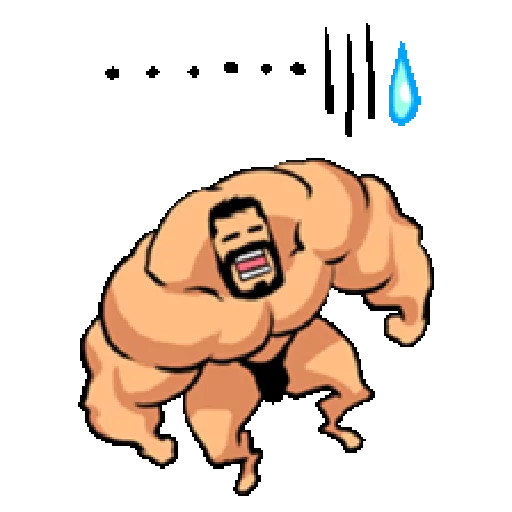 💧 Стикер «Super Muscle Man» для Telegram